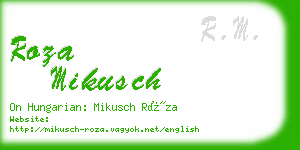roza mikusch business card